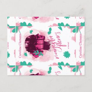 Postal Novela Magenta Fleurs