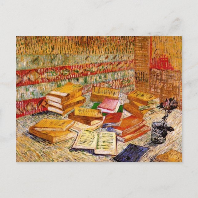 Postal Novelas y Rosa franceses (F359) Van Gogh Bella Art (Anverso)