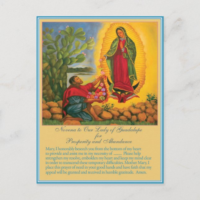 Postal Novena a Nuestra Señora de Guadalupe (Anverso)