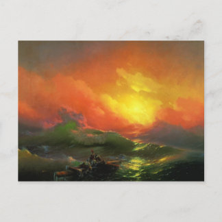 Postal Novena ola de Aivazovsky Iván