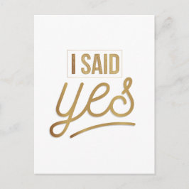 Postal Novia a ser regalo - Dije Sí Relieve metalizado do