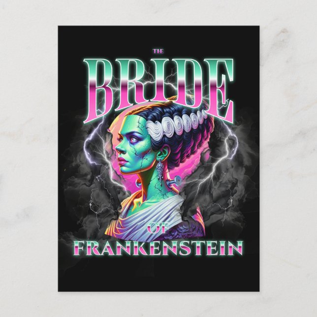Postal Novia al estilo Frankenstein Bootleg (Anverso)