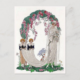 Postal Novia Art Deco
