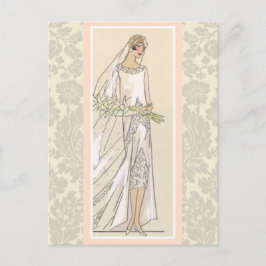 Postal Novia Art Deco