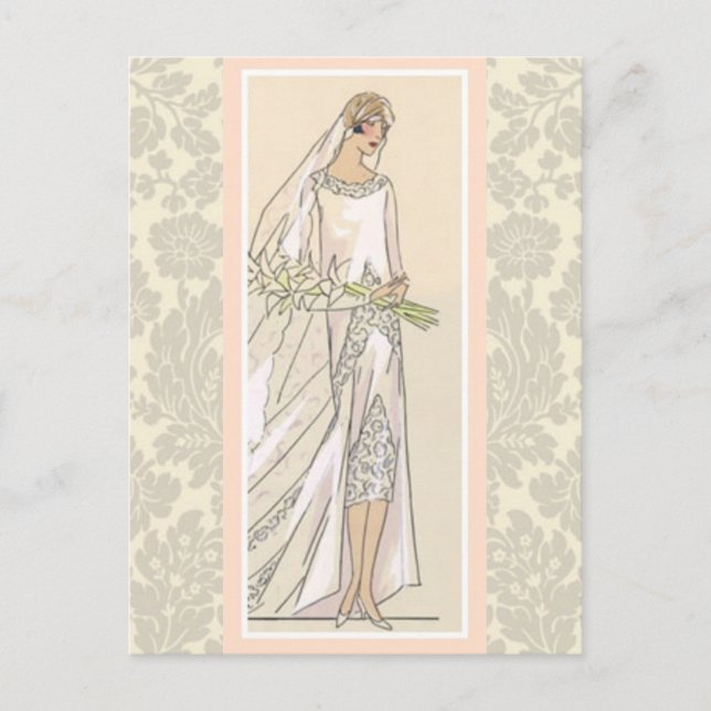 Postal Novia Art Deco (Anverso)