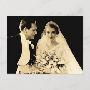 Postal Novia casera y novio