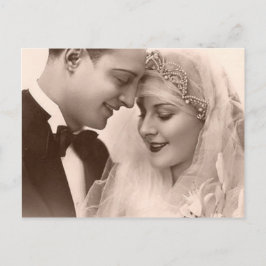 Postal Novia casera y novio
