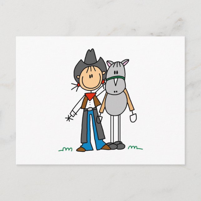 Postal Novia con camisetas y regalos para caballos (Anverso)