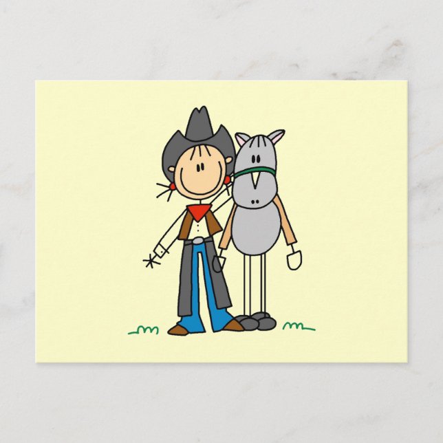 Postal Novia con camisetas y regalos para caballos (Anverso)