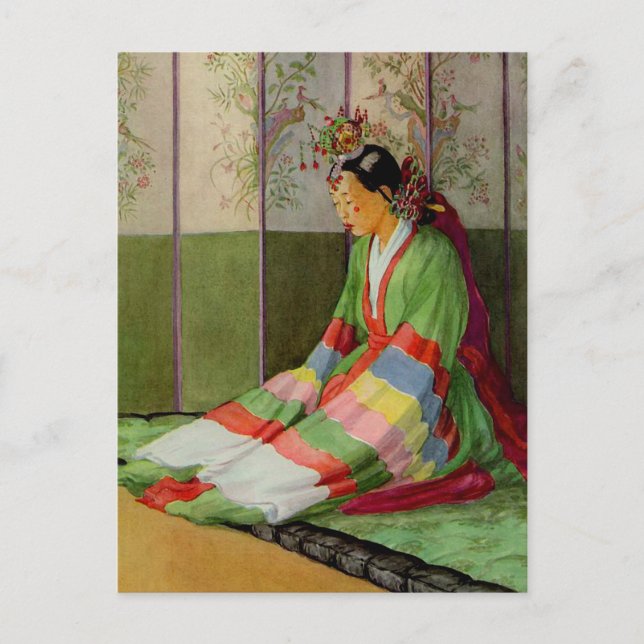 Postal Novia coreana (Anverso)