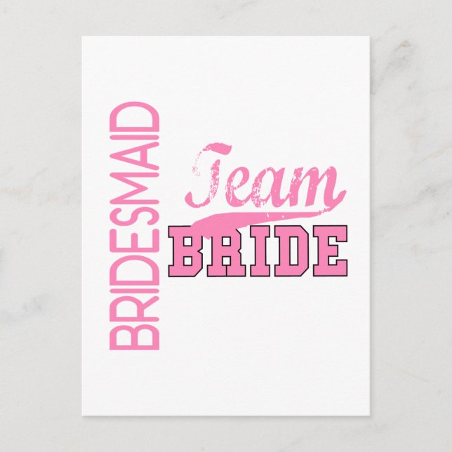 Postal Novia de equipo 1 BRIDESMAID (Anverso)