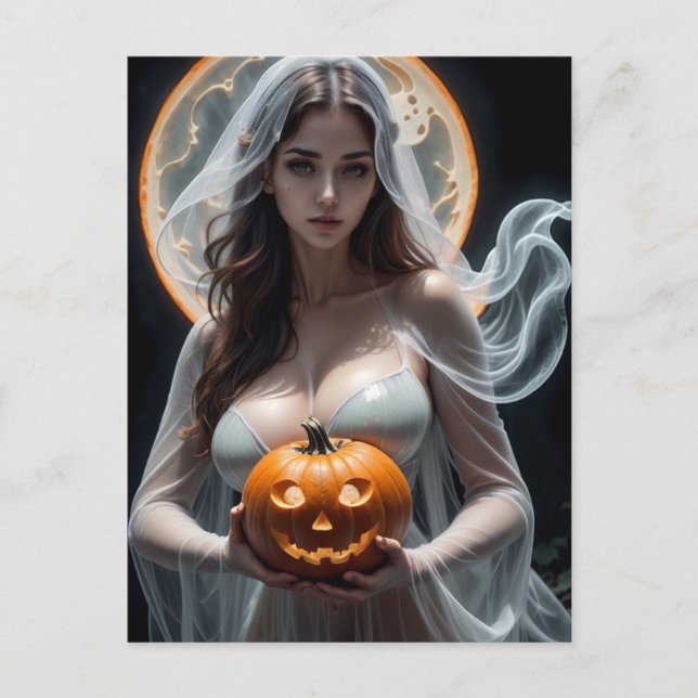 Postal Novia de Halloween (Anverso)