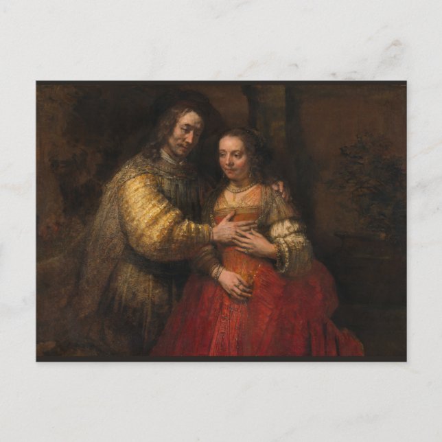 Postal Novia judía de Rembrandt van Rijn (Anverso)