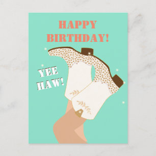 Postal Novia moderna Boots Cowgirl Boots Legs Yehaw cumpl
