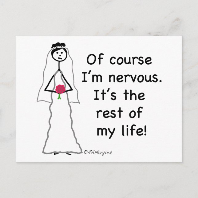 Postal Novia Nerviosa (Anverso)