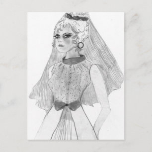 Postal Novia retro 70