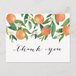 Postal Novias de carbón de Satsuma o Baby Shower Gracias