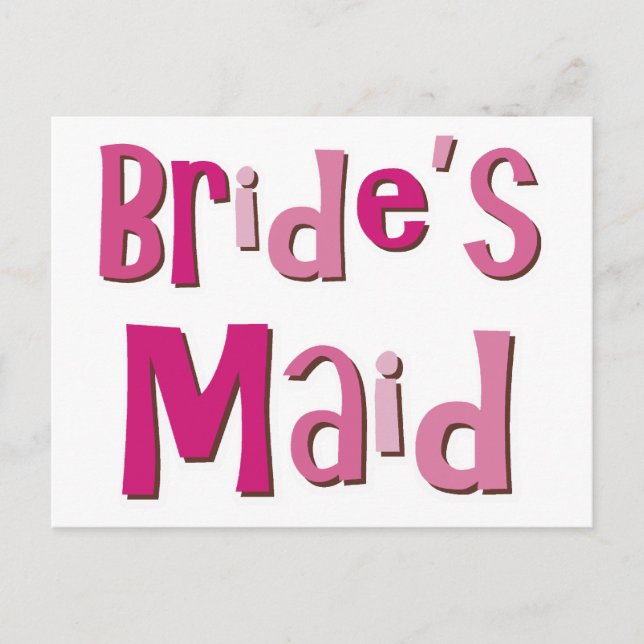 Postal Novias Maid Pink Brown (Anverso)