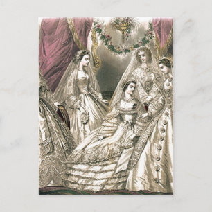 Postal Novias victorianas