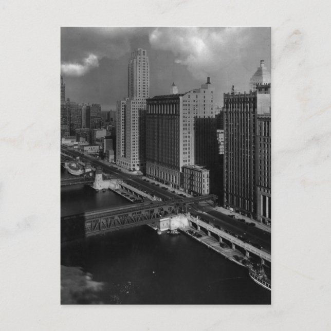 Postal Noviembre de 1939: La ciudad de Chicago (Anverso)