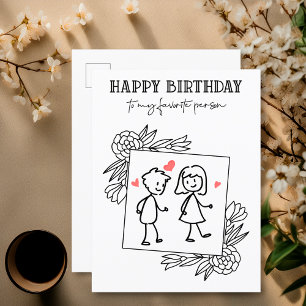 Postal Novio Divertido De Cumpleaños Para Mi Persona Favo