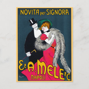 Postal Novita por Signora, E. y A. Mele & Ci., 1903