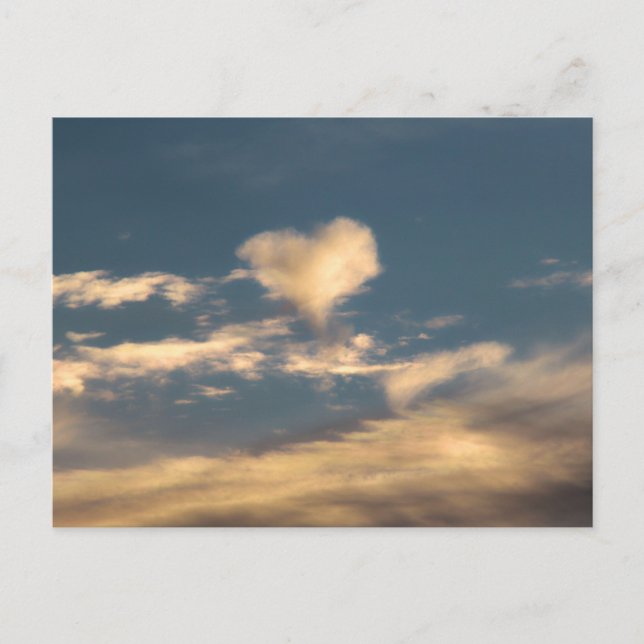 Postal Nube con forma de corazón (Anverso)