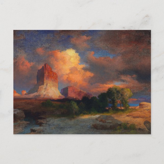 Postal Nube de atardecer, río verde, Wyoming por Thomas M (Anverso)