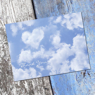 Postal Nube De Corazón Aburrido En Cielo Azul Feliz