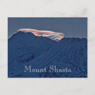 POSTAL NUBE DE GOLPES SOBRE EL SHASTA DE MONTAJE