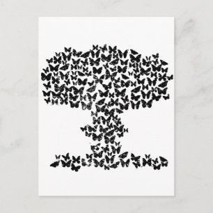 Postal Nube de hongos de mariposas