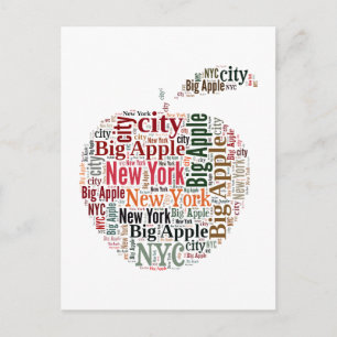 Postal Nube de palabras de Nueva York