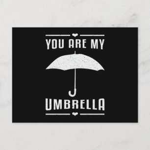 Postal Nube de paraguas lluvias lluviosas lluvias regalo