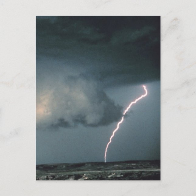 Postal Nube de pared con rayo (Anverso)