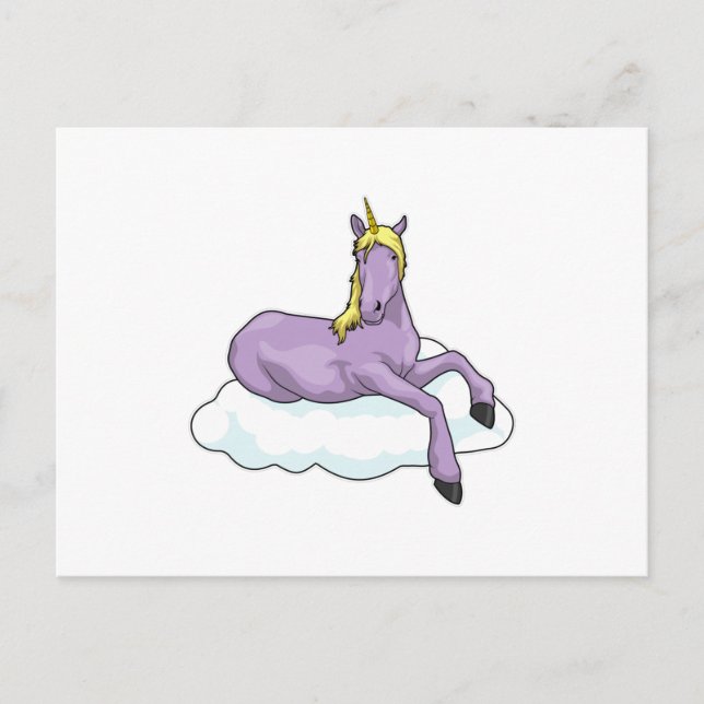 Postal Nube de unicornio (Anverso)