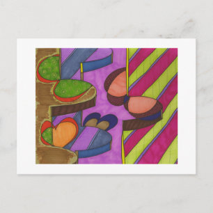 Postal nube holgazana de construcción de ciudad