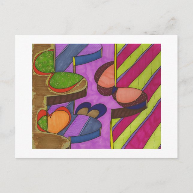 Postal nube holgazana de construcción de ciudad (Anverso)