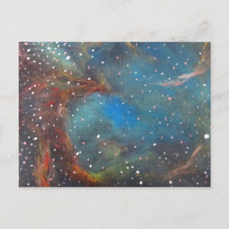 Postal Nube Magallánica Nebula Espacio Arte Paintin
