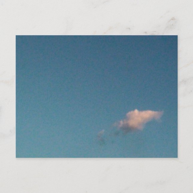Postal nube solitaria (Anverso)