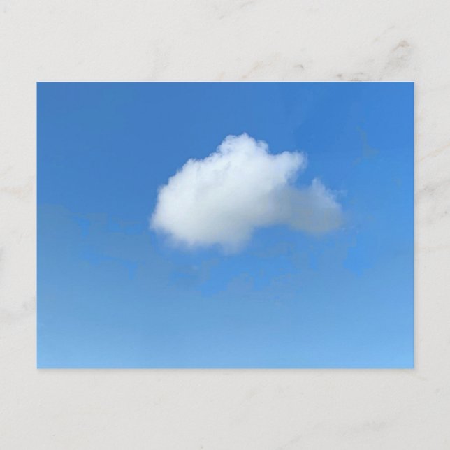 Postal Nube Solitaria  (Anverso)