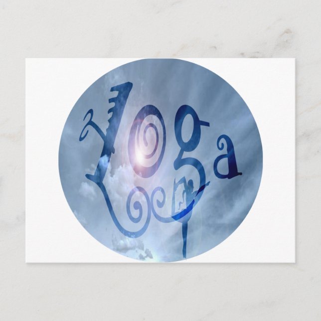 Postal Nubes al aire libre de yoga (Anverso)