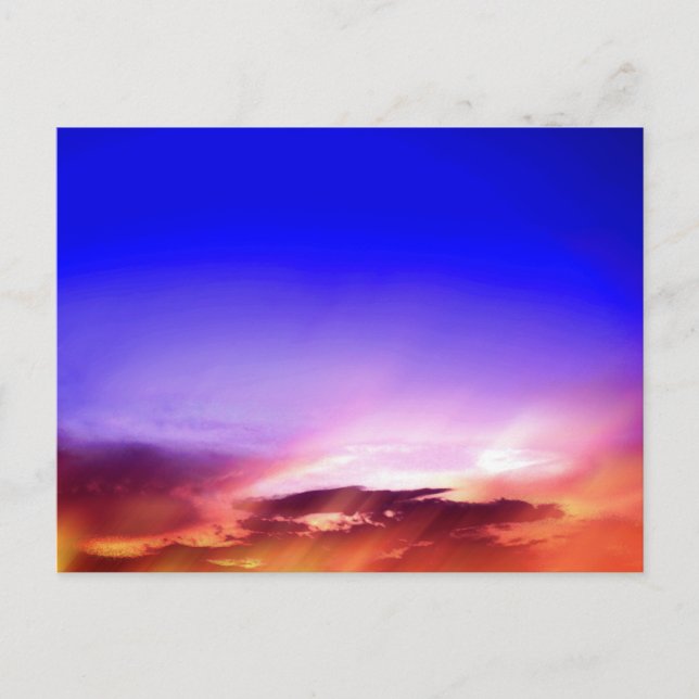 Postal Nubes al atardecer (Anverso)