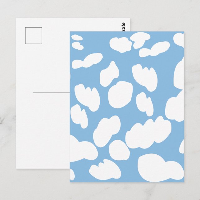 Postal Nubes azul cielo nubes (Anverso / Reverso)