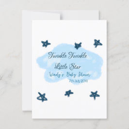 Postal Nubes azules brillan Brillan Brillan Estrellita be