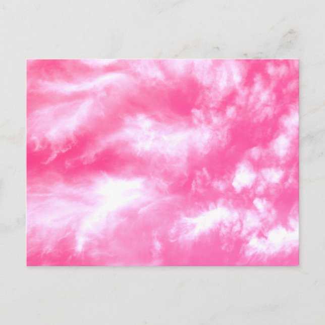 Postal Nubes Blancas Cielo Rosa (Anverso)