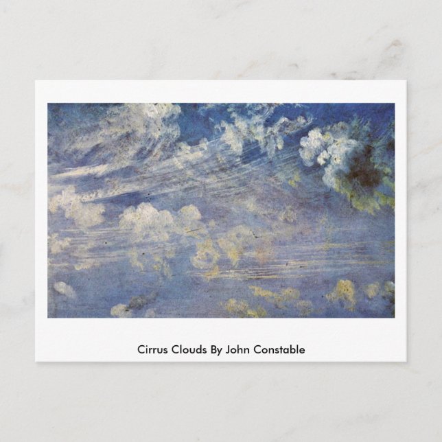 Postal Nubes Cirrus De John Constable (Anverso)