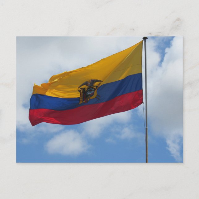 Postal nubes de bandera ecuador (Anverso)