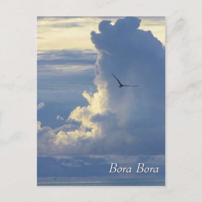 Postal Nubes de Bora Bora (Anverso)