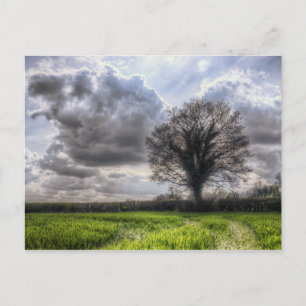 Postal Nubes de lluvia en primavera en HDR