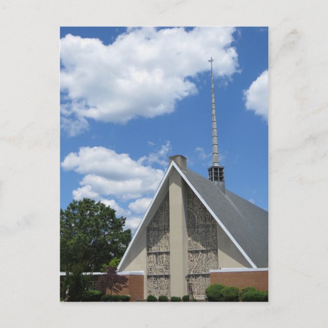 Postal Nubes e iglesia (Anverso)